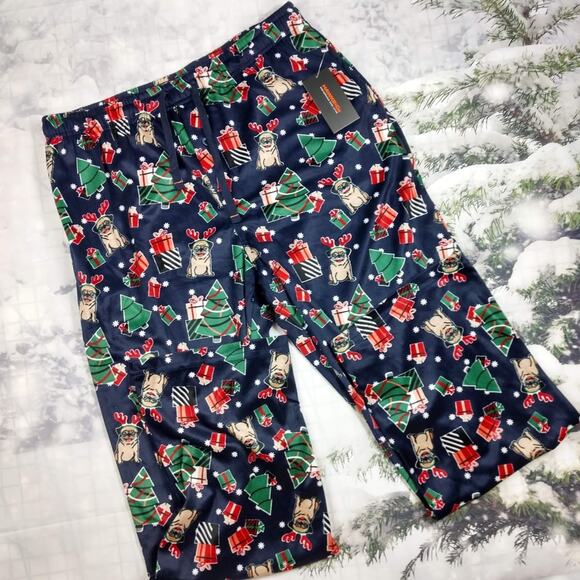 NWT Men's Festive Pup PJ Bottoms size Medium - Picture 1 of 6